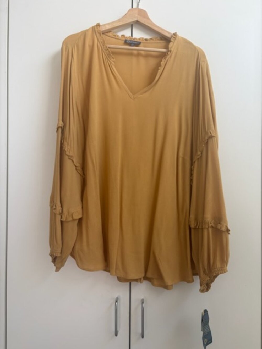 Detrocracy, Mustard/Gold Color, Size 1X